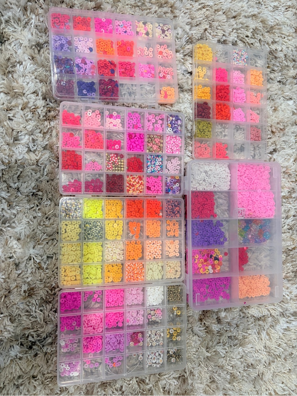 Multicolor Sequin and Bead Assortment Storage Kit